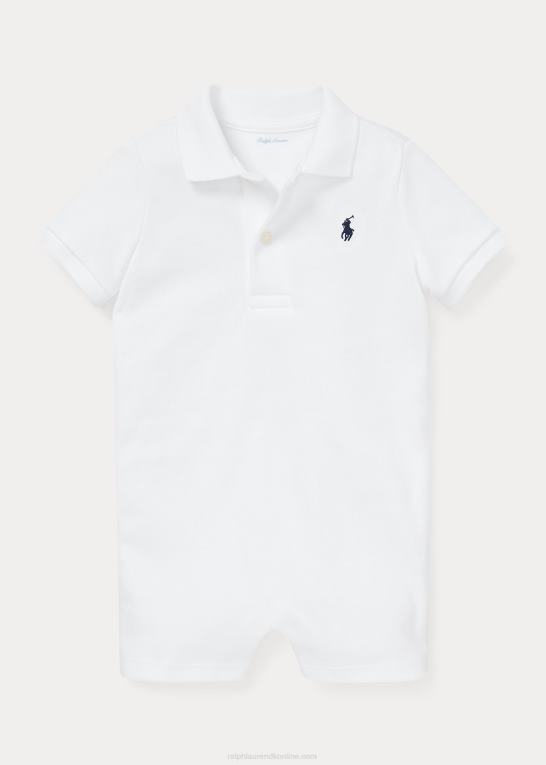 hvid baby Ralph Lauren poloshorts i blød bomuld Z426B7657