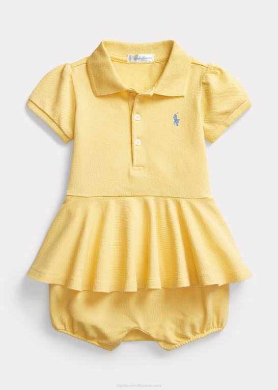majs gul baby Ralph Lauren stretch mesh peplum polo shorts Z426B8140