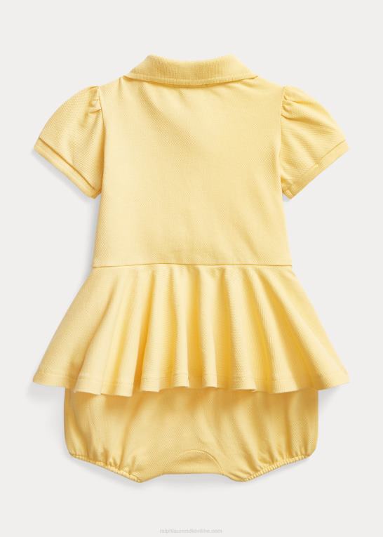 majs gul baby Ralph Lauren stretch mesh peplum polo shorts Z426B8140