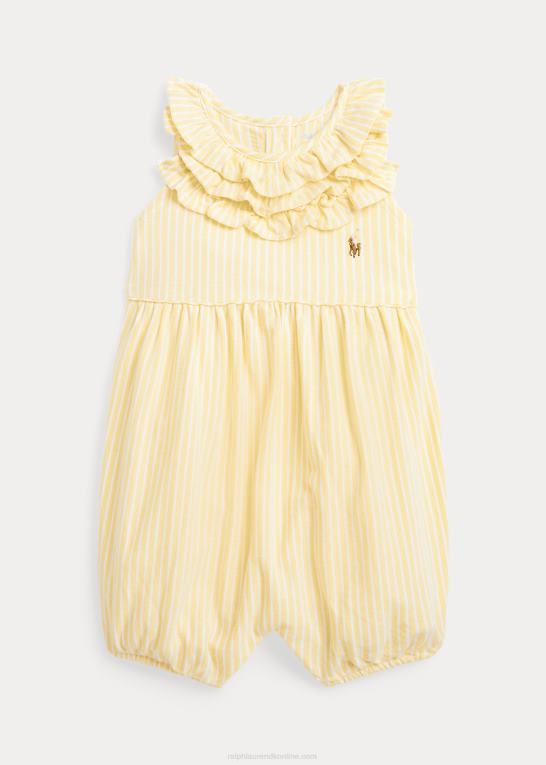 majsgul multi baby Ralph Lauren stribet flæsende mesh boble shortall Z426B7678