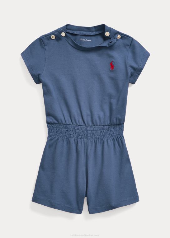 nat navy/chilipeber baby Ralph Lauren bomuldsjersey romper Z426B8161