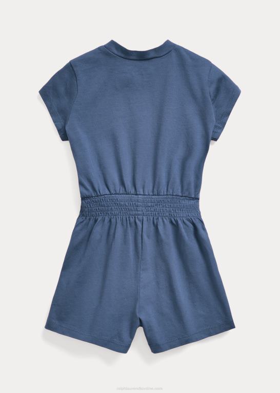 nat navy/chilipeber baby Ralph Lauren bomuldsjersey romper Z426B8161