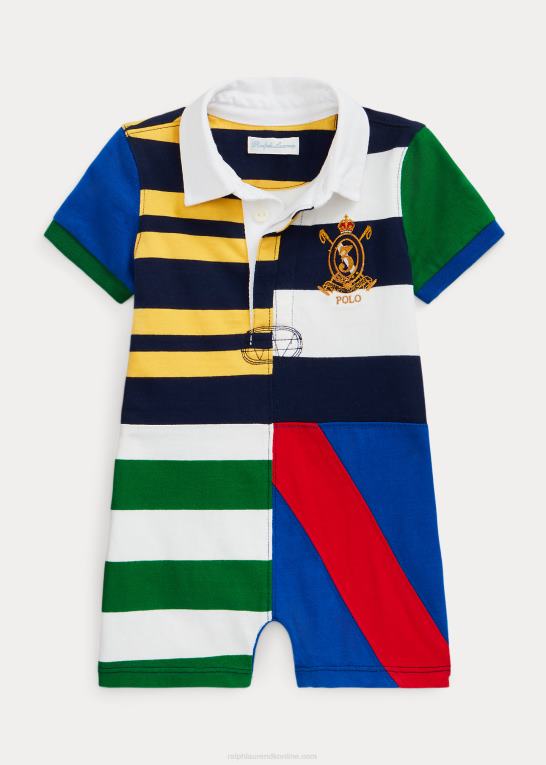 newport navy multi baby Ralph Lauren rugby shorts i patchwork bomuld Z426B8146