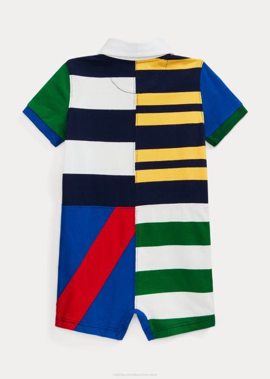 newport navy multi baby Ralph Lauren rugby shorts i patchwork bomuld Z426B8146