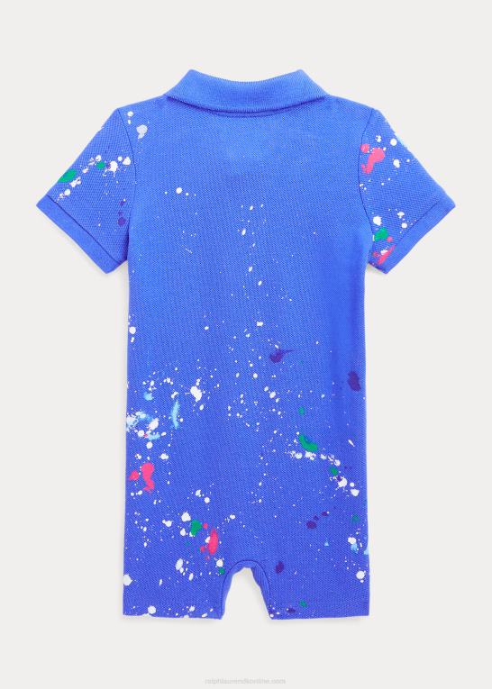 ny iris baby Ralph Lauren maling-splatter bomuldsnet polo shortall Z426B7669