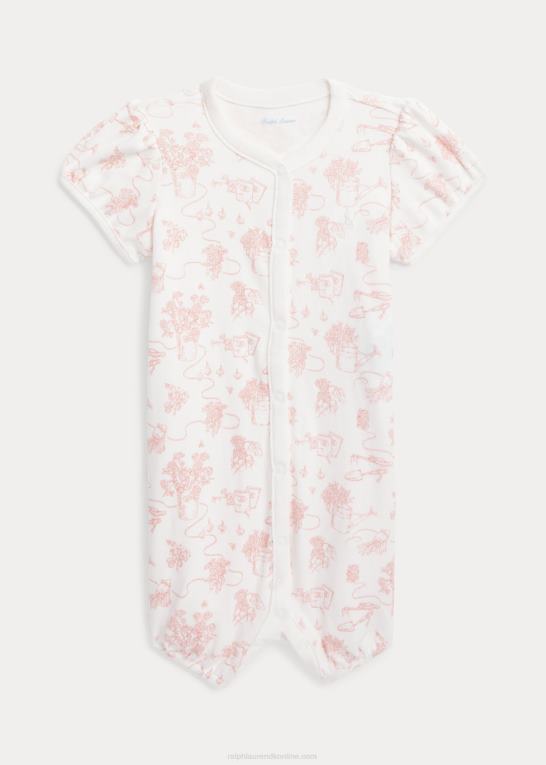 pink havetoile baby Ralph Lauren toile bomuld interlock boble shortall Z426B7676