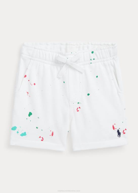 hvid baby Ralph Lauren maling splatter-print spa terry kort Z426B7929