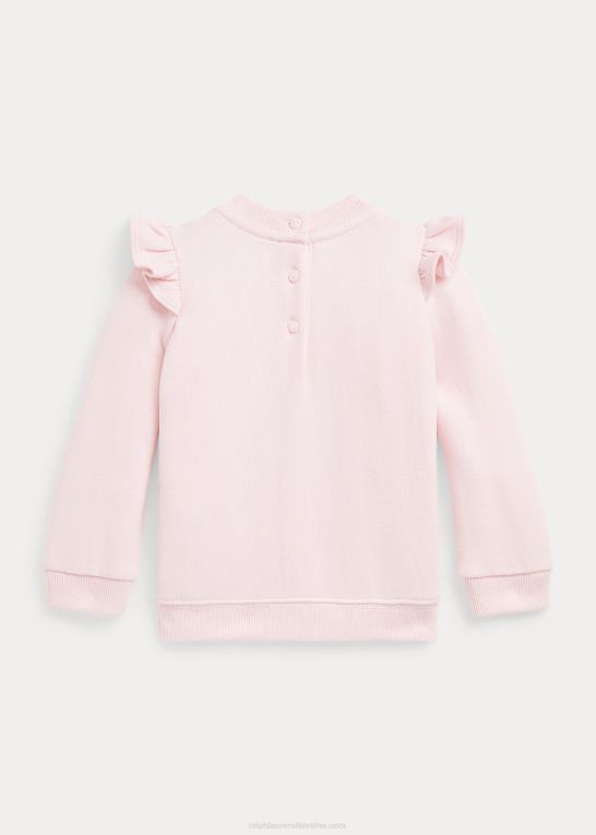 antydning af pink baby Ralph Lauren måne nytår bunny fleece sweatshirt Z426B7979