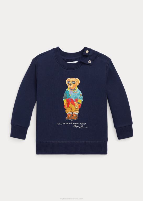 cruise navy voyager bjørn baby Ralph Lauren polo bear fleece sweatshirt Z426B8299