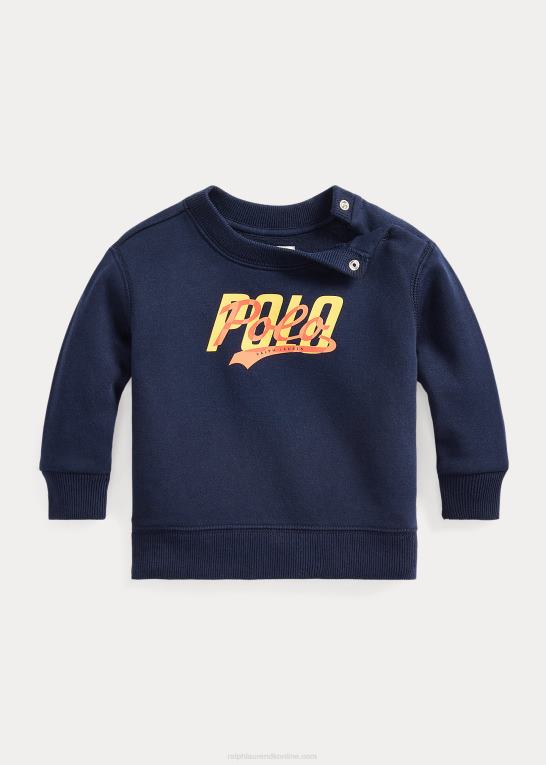 krydstogtflåde baby Ralph Lauren fleece sweatshirt med logo Z426B8306