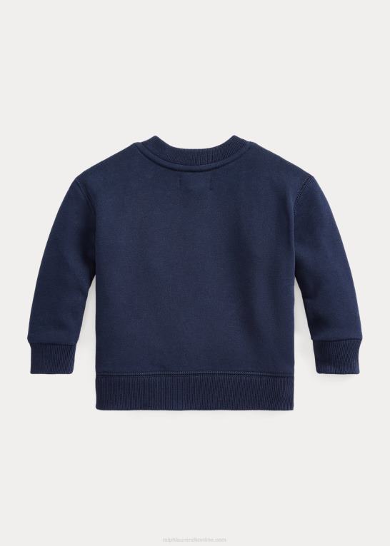 krydstogtflåde baby Ralph Lauren fleece sweatshirt med logo Z426B8306