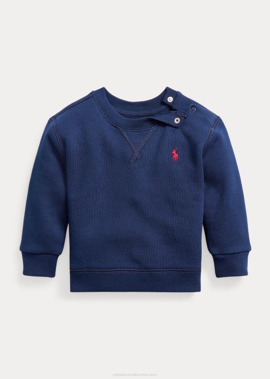 krydstogtflåde baby Ralph Lauren fleece sweatshirt med rund hals Z426B7973