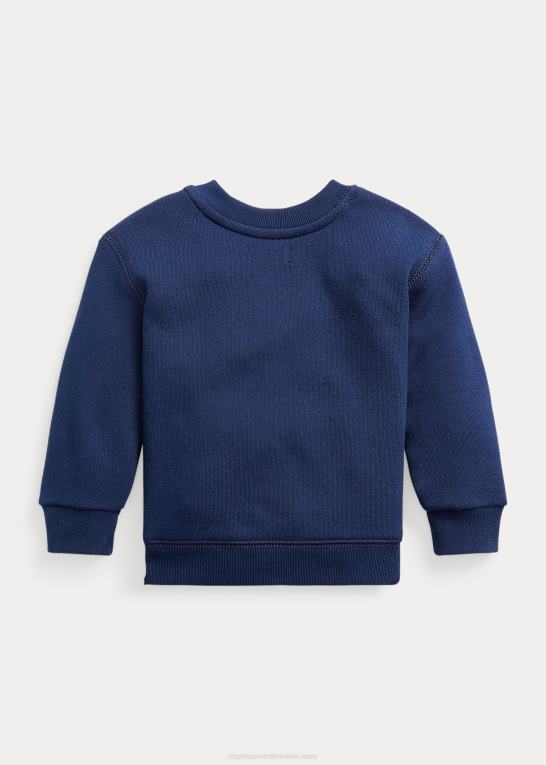 krydstogtflåde baby Ralph Lauren fleece sweatshirt med rund hals Z426B7973