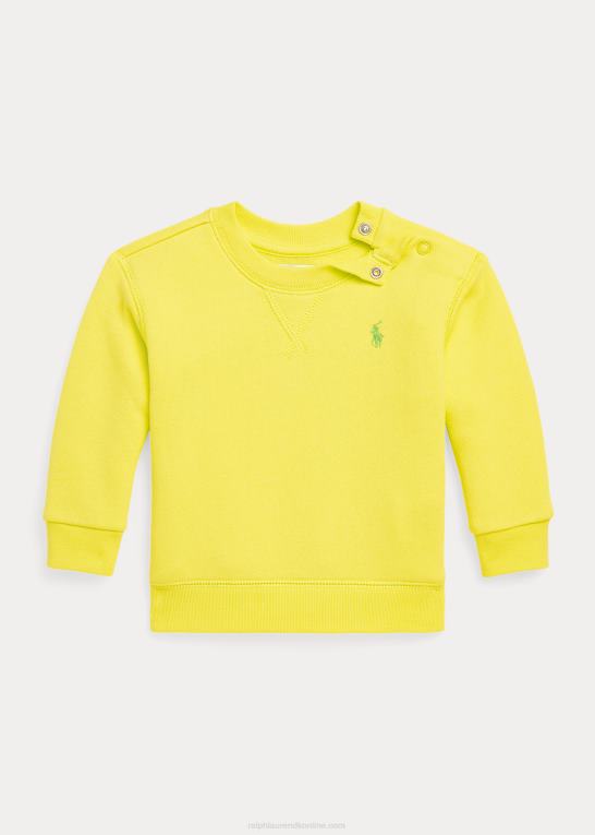 laser gul baby Ralph Lauren fleece sweatshirt med rund hals Z426B7976