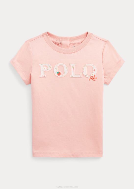 adirondack rose baby Ralph Lauren T-shirt i bomuldsjersey med blomsterlogo Z426B7883