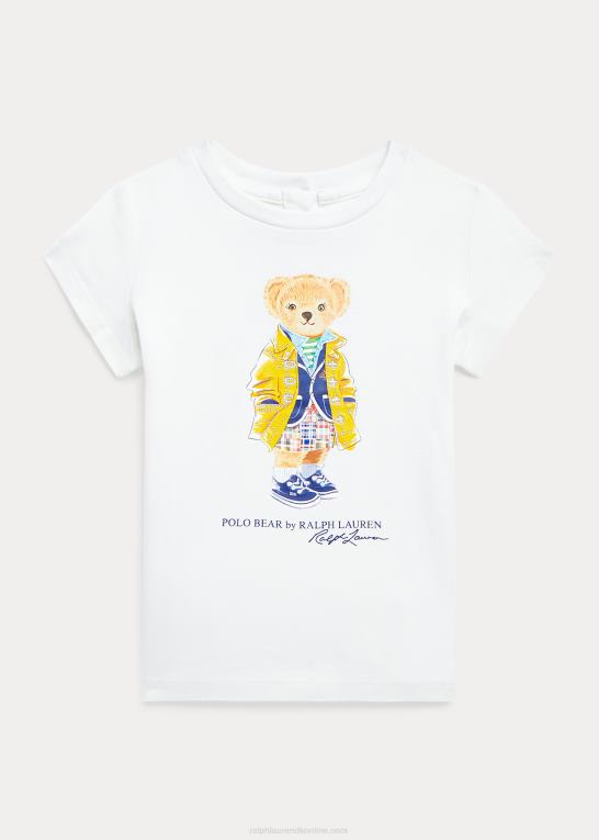 dækvask hvid baby Ralph Lauren polo bear bomuldsjersey t-shirt Z426B7875
