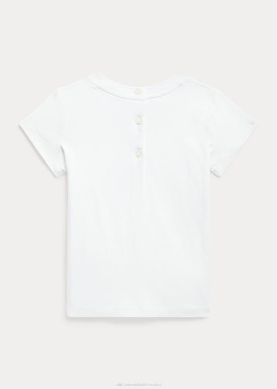 dækvask hvid baby Ralph Lauren polo bear bomuldsjersey t-shirt Z426B7875
