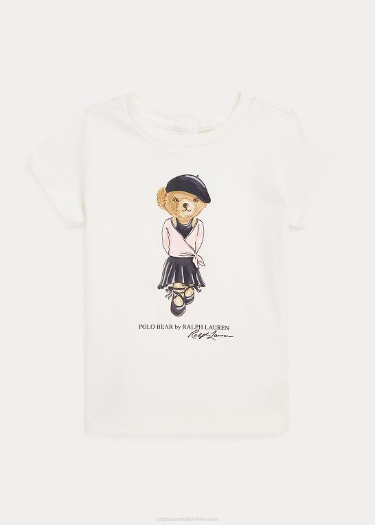 dækvask hvid baby Ralph Lauren polo bear bomuldsjersey t-shirt Z426B8250
