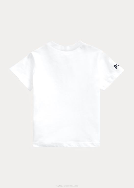 hvid baby Ralph Lauren polo bear bomuldsjersey t-shirt Z426B7869
