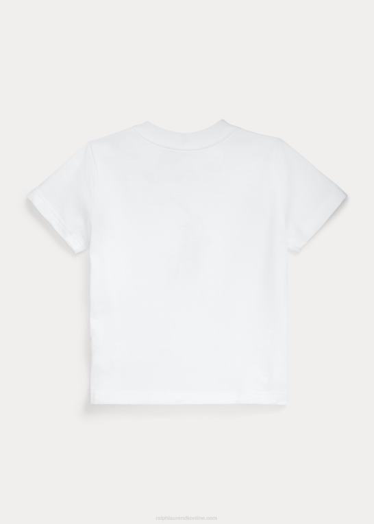 hvid baby Ralph Lauren stor pony t-shirt i bomuldsjersey Z426B8259