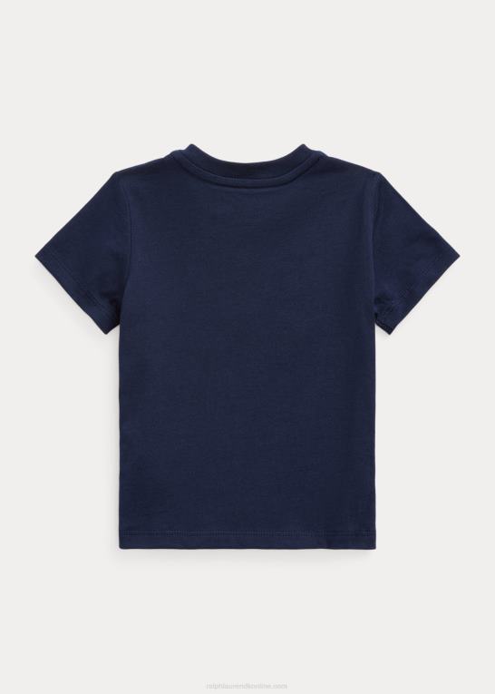 krydstogtflåde baby Ralph Lauren T-shirt i bomuldsjersey med logo Z426B8253