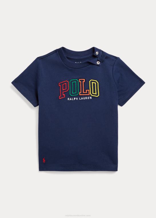 krydstogtflåde baby Ralph Lauren T-shirt i bomuldsjersey med logo Z426B8256