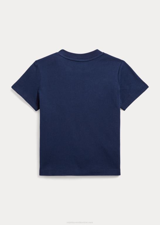 krydstogtflåde baby Ralph Lauren T-shirt i bomuldsjersey med logo Z426B8256