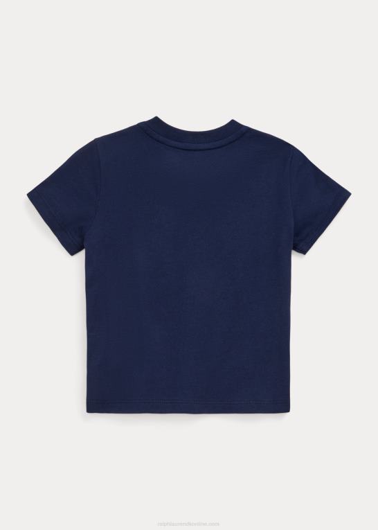 krydstogtflåde baby Ralph Lauren T-shirt i bomuldsjersey med logo Z426B8257