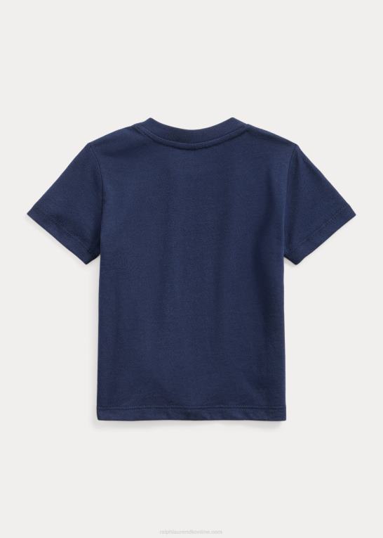 krydstogtflåde baby Ralph Lauren polo bear logo bomuldsjersey t-shirt Z426B8247