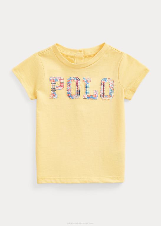 majs gul baby Ralph Lauren T-shirt i bomuldsjersey med logo Z426B8262