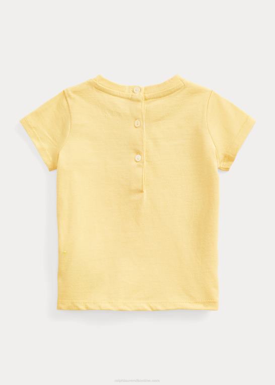 majs gul baby Ralph Lauren T-shirt i bomuldsjersey med logo Z426B8262