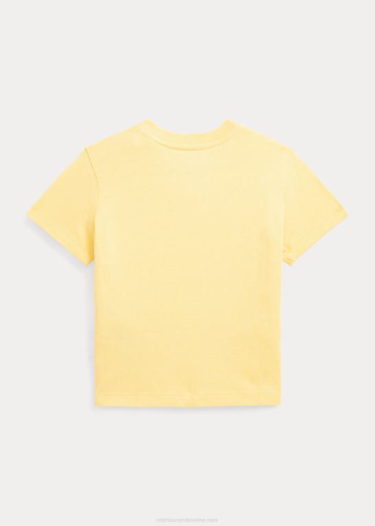 majs gul baby Ralph Lauren T-shirt med rund hals i bomuldsjersey Z426B8266