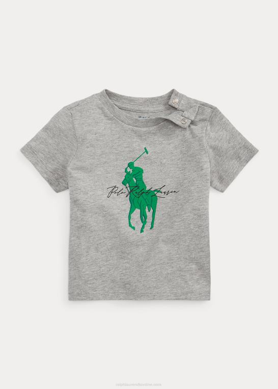 og over lyng baby Ralph Lauren T-shirt i bomuldsjersey med stor pony-logo Z426B8258