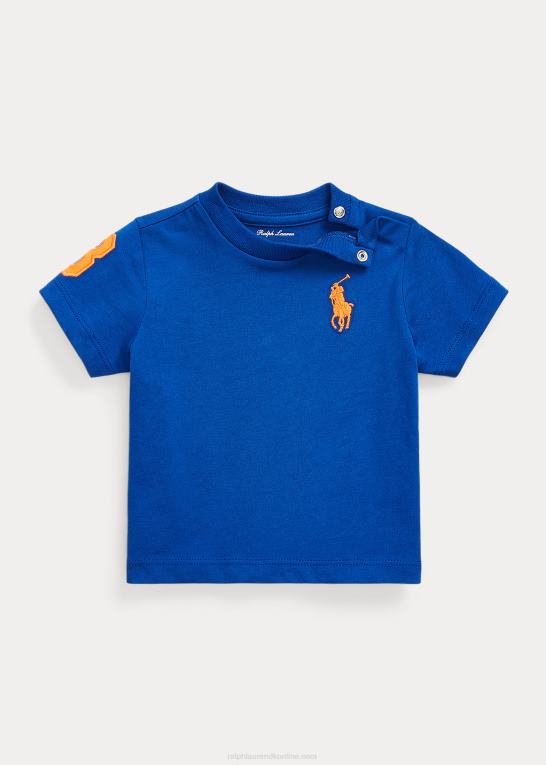 safirstjerne/citron baby Ralph Lauren stor pony t-shirt i bomuldsjersey Z426B8269