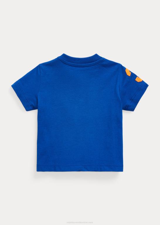 safirstjerne/citron baby Ralph Lauren stor pony t-shirt i bomuldsjersey Z426B8269