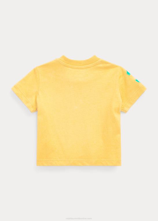 signal gul/stamme baby Ralph Lauren stor pony t-shirt i bomuldsjersey Z426B8268