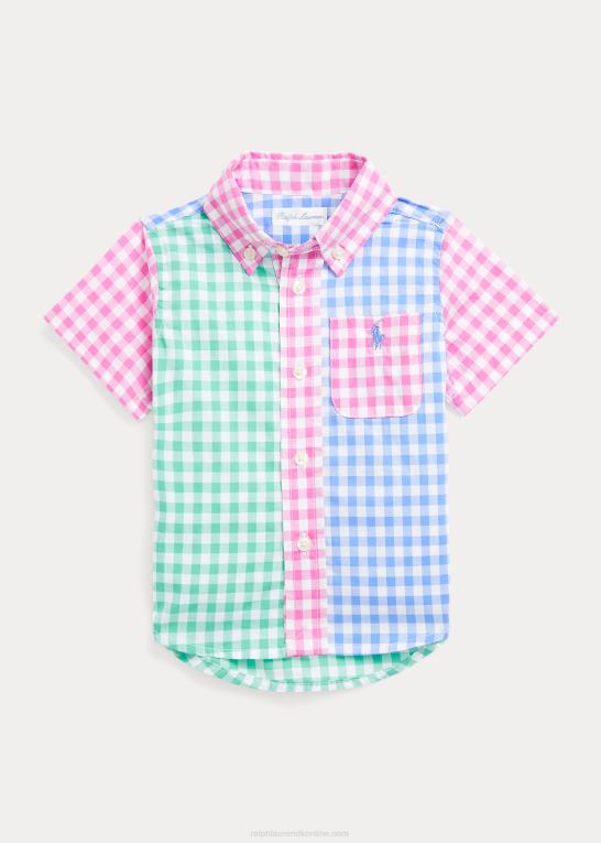 sjov skjorte baby Ralph Lauren poplin kortærmet sjov skjorte Z426B8277