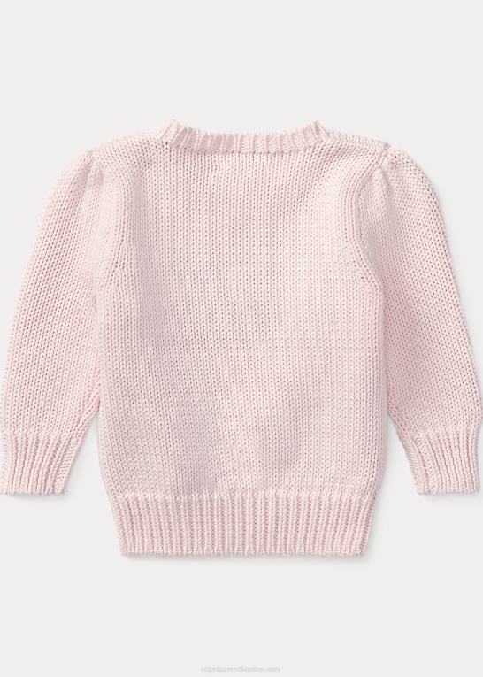 akacie lyserød baby Ralph Lauren flag bomuldstrøje Z426B7986