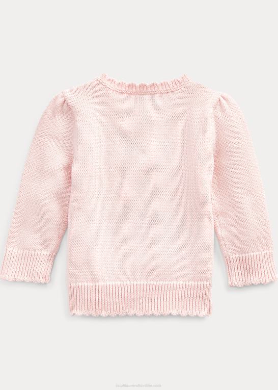 akacie lyserød baby Ralph Lauren polobjørn bomuldstrøje Z426B7990