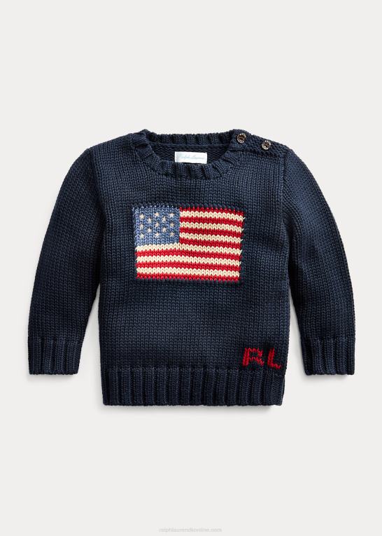 jægerflåde baby Ralph Lauren den ikoniske flagsweater Z426B7984
