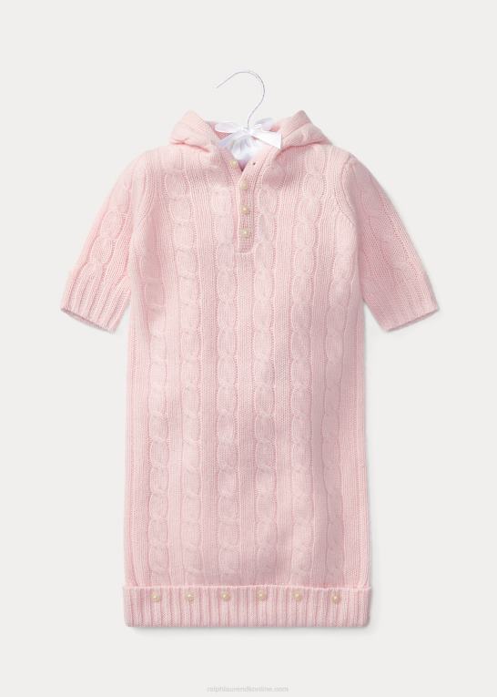 morgen pink baby Ralph Lauren kabelstrikket kashmirspurv Z426B7757