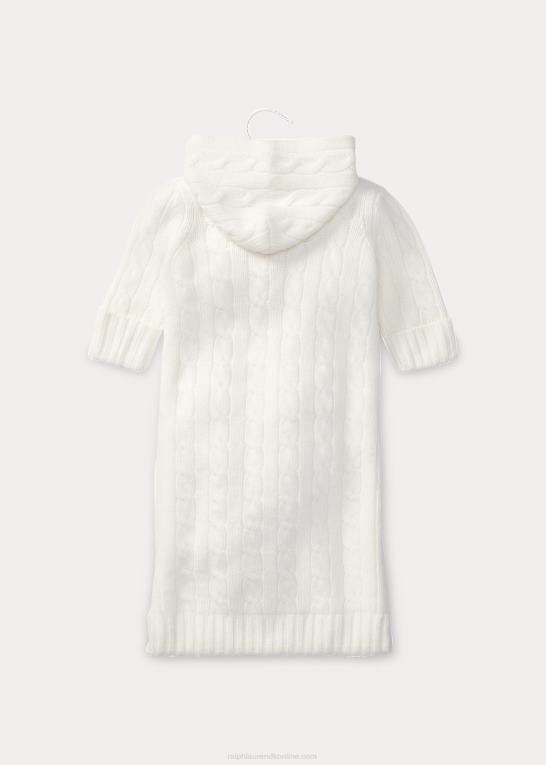 varm hvid baby Ralph Lauren kabelstrikket kashmirspurv Z426B7755