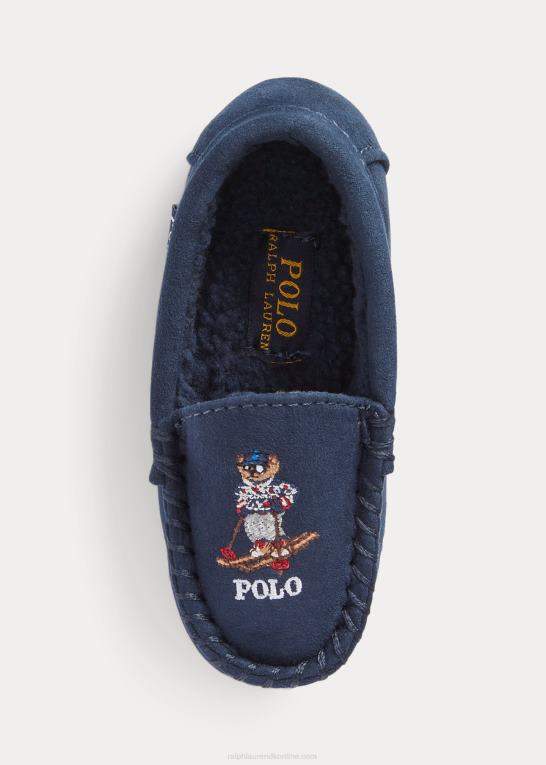 børn Ralph Lauren dezi iv polobjørn hjemmesko i imiteret ruskind Z426B6699