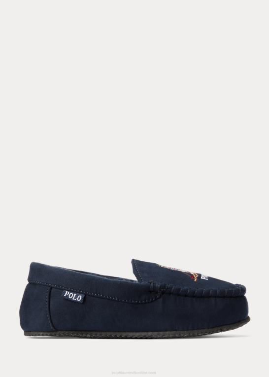 børn Ralph Lauren dezi iv polobjørn hjemmesko i imiteret ruskind Z426B6704