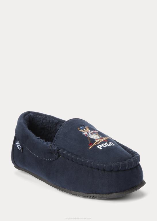 børn Ralph Lauren dezi iv polobjørn hjemmesko i imiteret ruskind Z426B6704