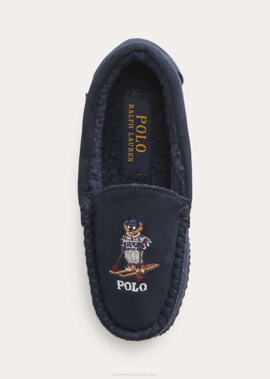 børn Ralph Lauren dezi iv polobjørn hjemmesko i imiteret ruskind Z426B6704
