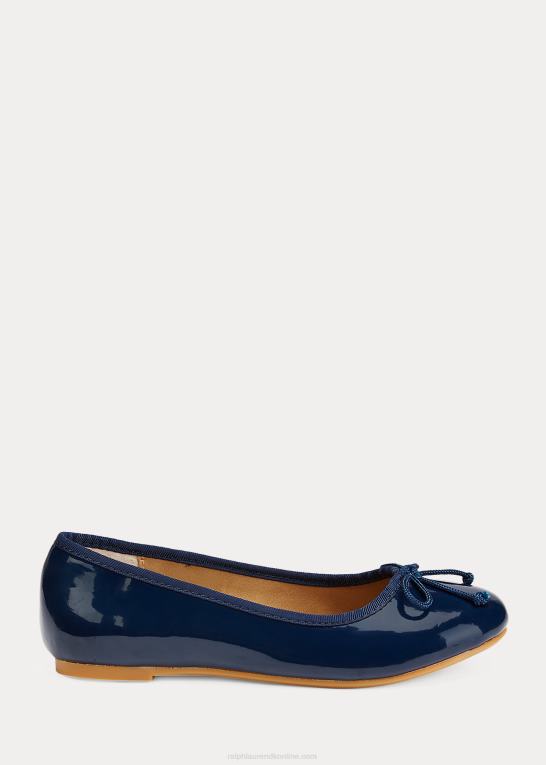 marine patent børn Ralph Lauren nellie lakken flad Z426B7299