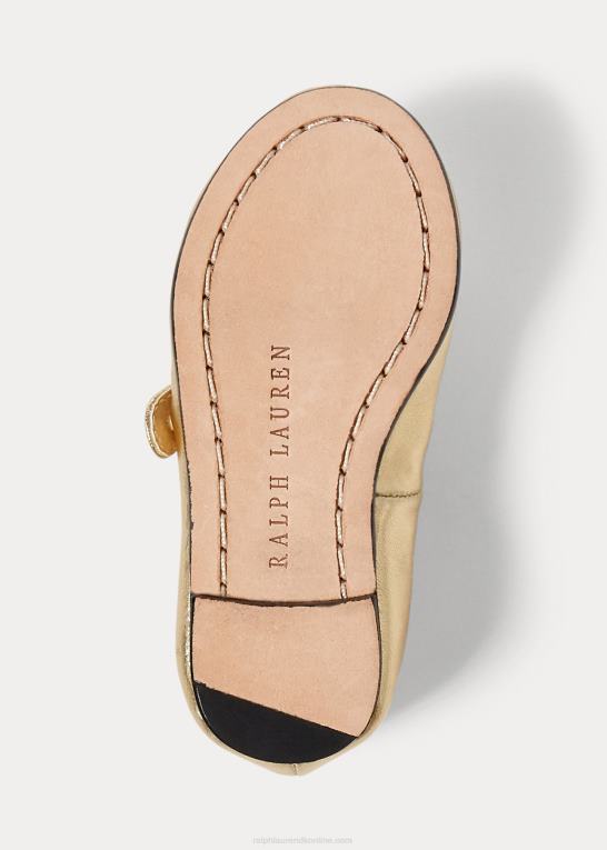 guld læder børn Ralph Lauren alyssa metallisk læder mary jane Z426B7269