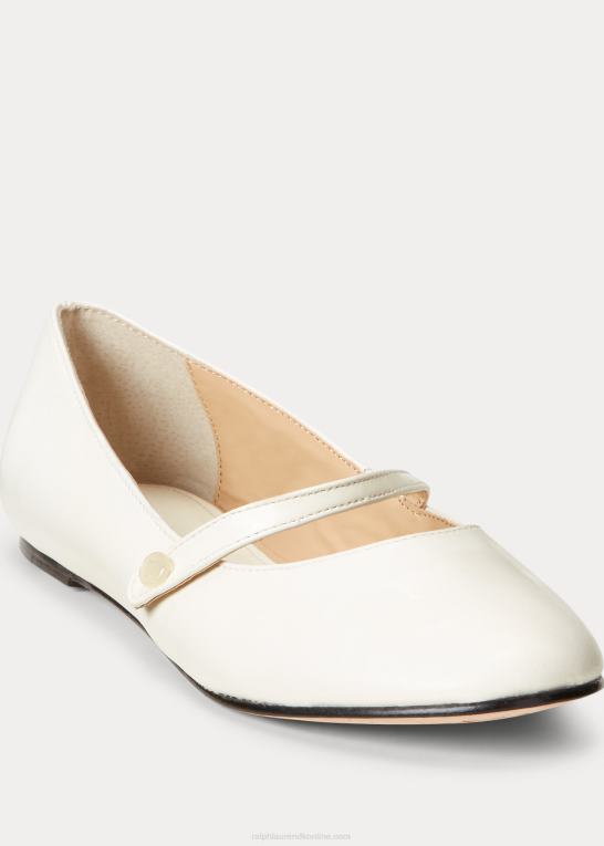 hvidt lak læder børn Ralph Lauren alyssa læder mary jane Z426B7301