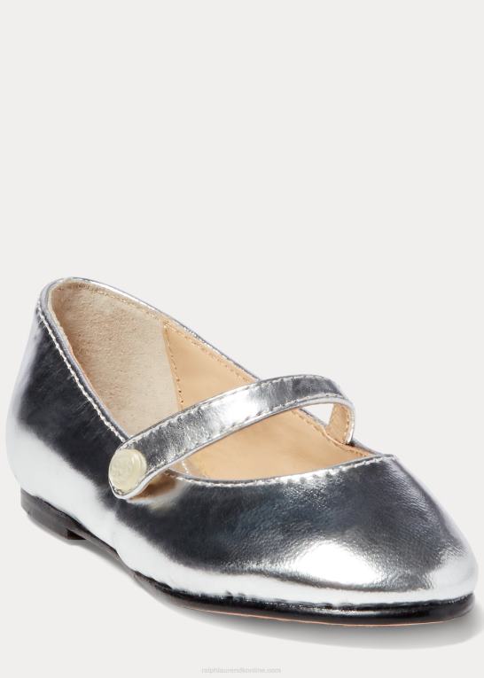 sølv børn Ralph Lauren alyssa metallisk læder mary jane Z426B7268